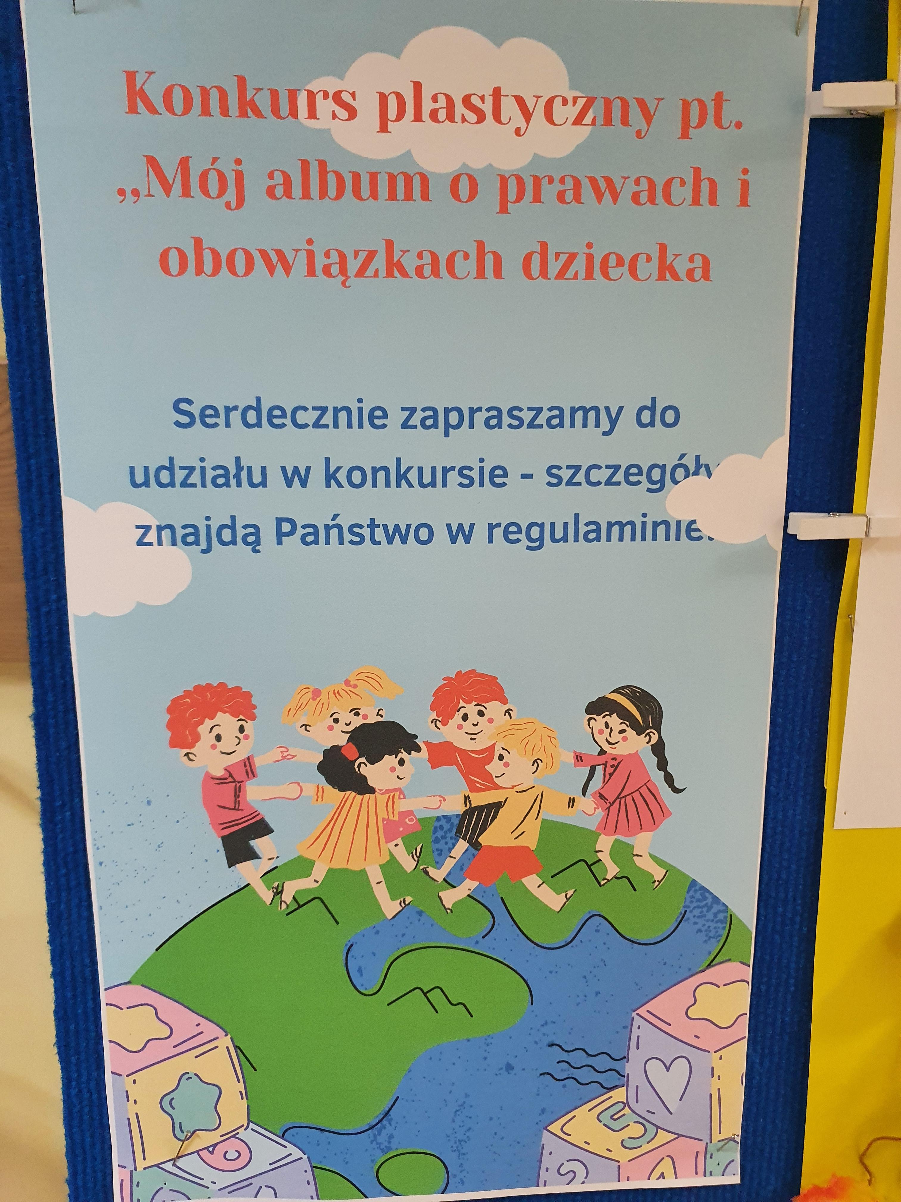 Konkurs plastyczny pt. ,,Mój album o prawach i obowiązkach dziecka''